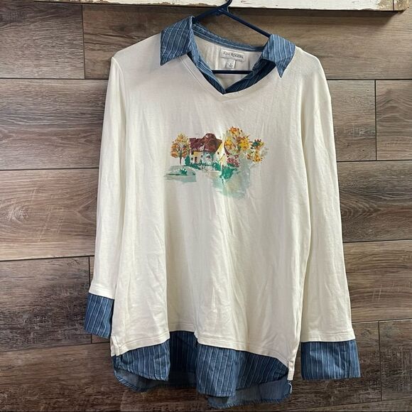 Kim Rogers Women's Long Sleeve Shirt  Size L - Picture 1 of 4